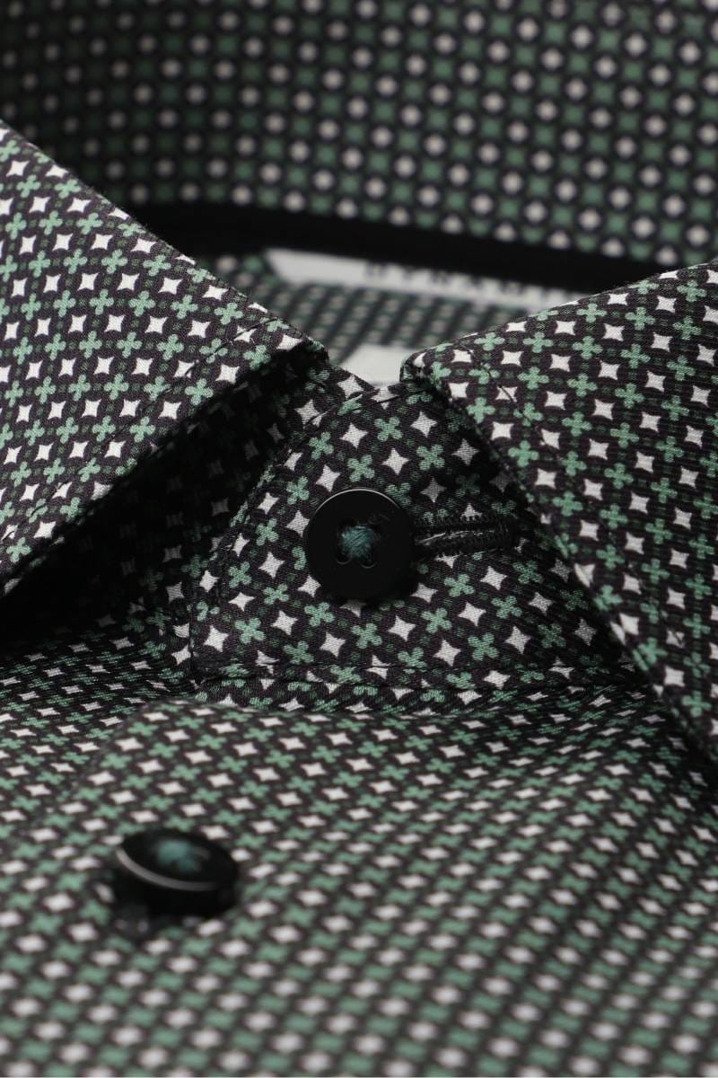 ETERNA Dynamic Cotton Slim Fit Hemd grün, Bedruckt