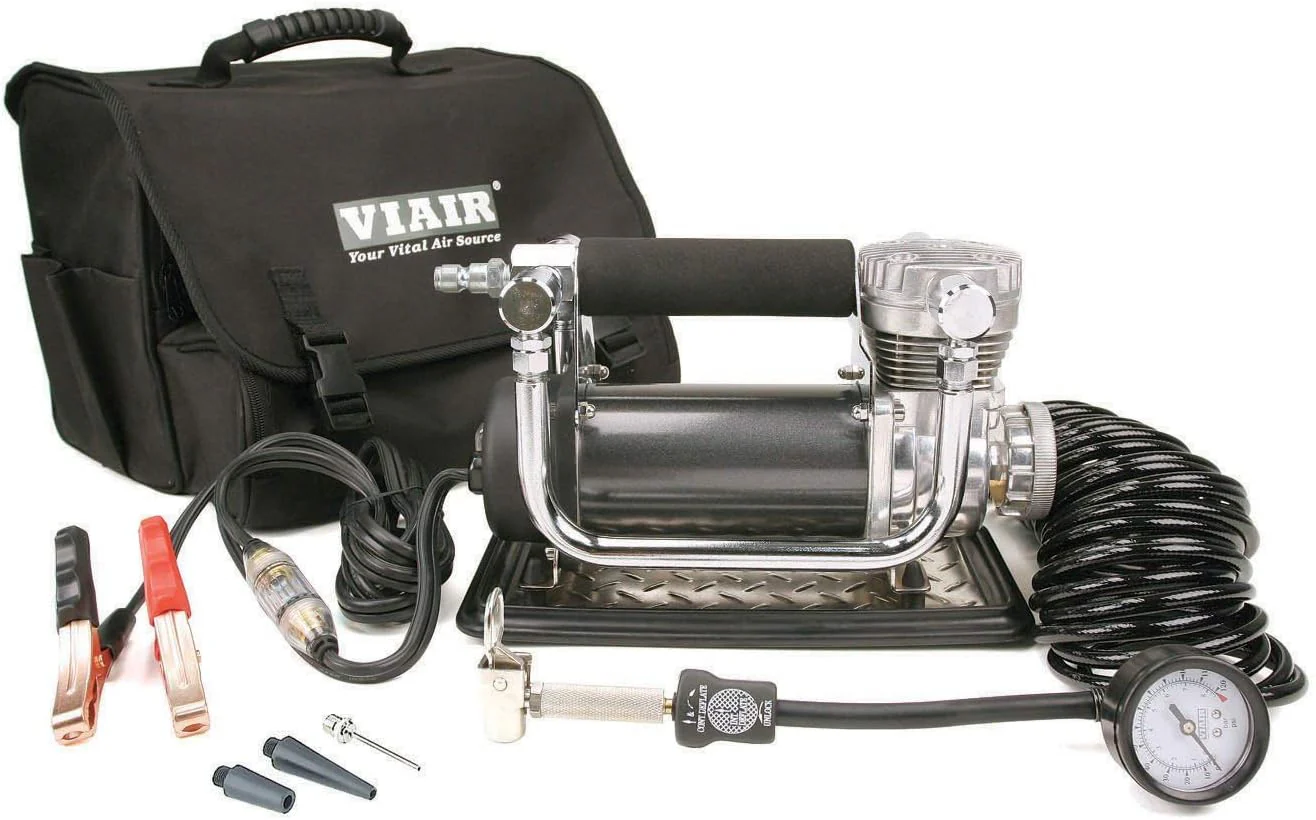 440P - 44043 Tire Inflator Portable Heavy Duty Offroad Air Compressor for Large Trucks  Jeeps | 12V On/Offroad Tire Pump Air Compressor, 150 PSI, up to 37 Tires, Alligator Clips