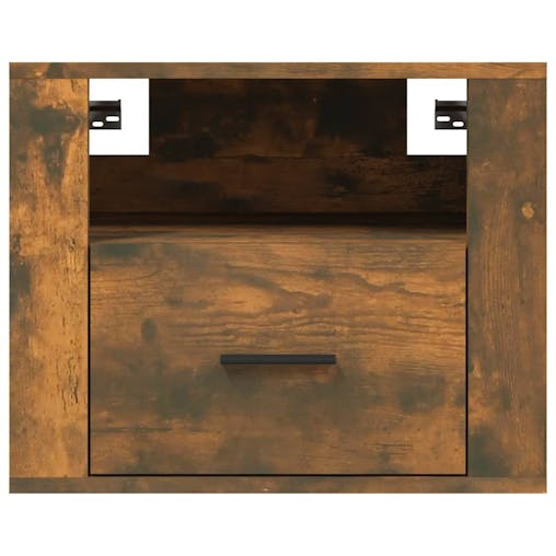 NNEVL Wall-mounted Bedside Cabinets 2 pcs Smoked Oak 50x36x40 cm