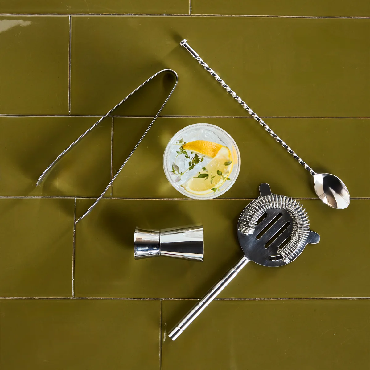 House Doctor - Kett Bar-Set, silber-finish (4-tlg.)