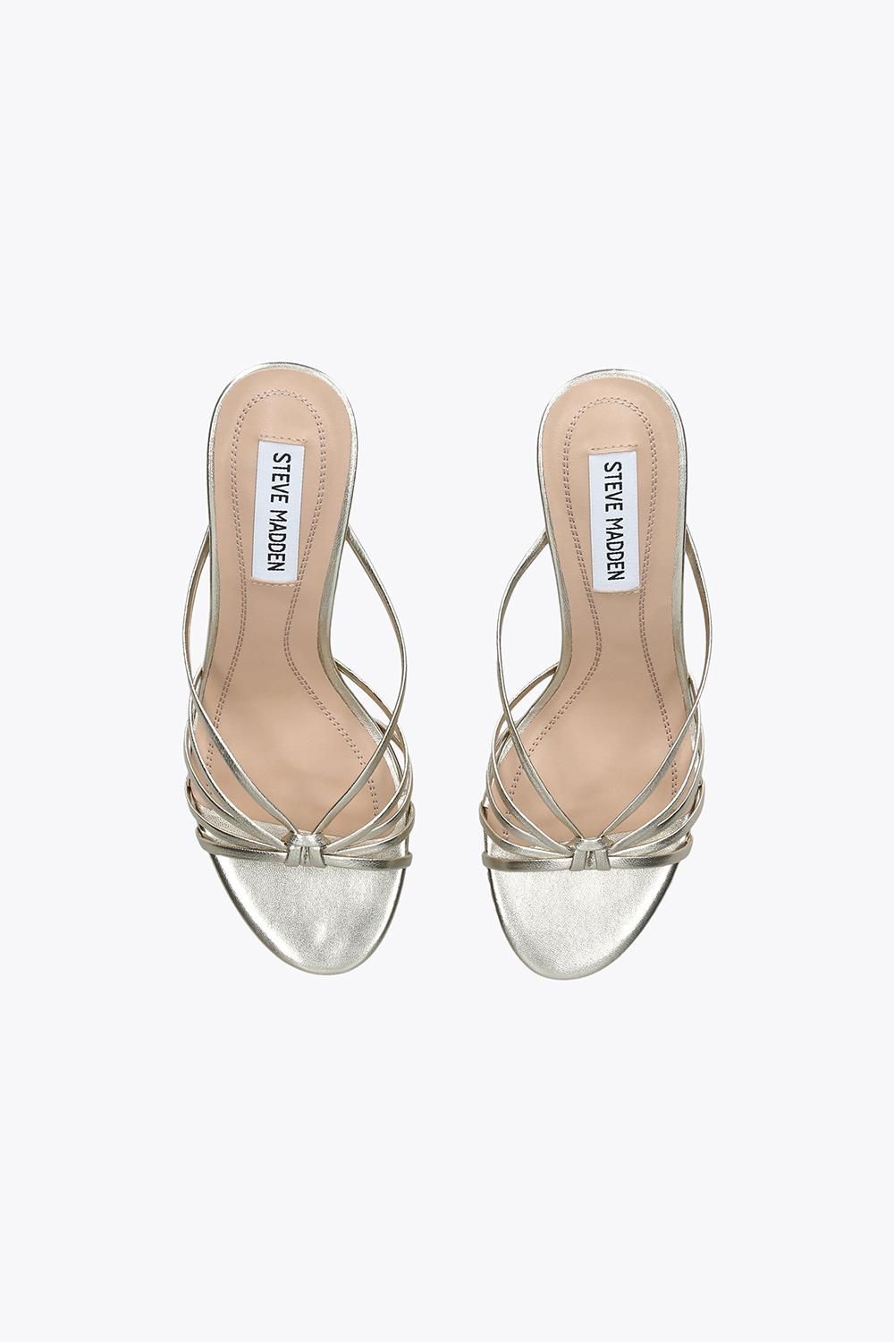 STEVE MADDEN Edna Champagne' Leather Heels