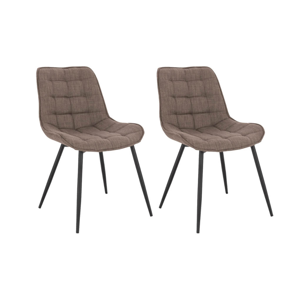 Home Deluxe Eetkamerstoel IKALO Grijs/Bruin Aantal: 2