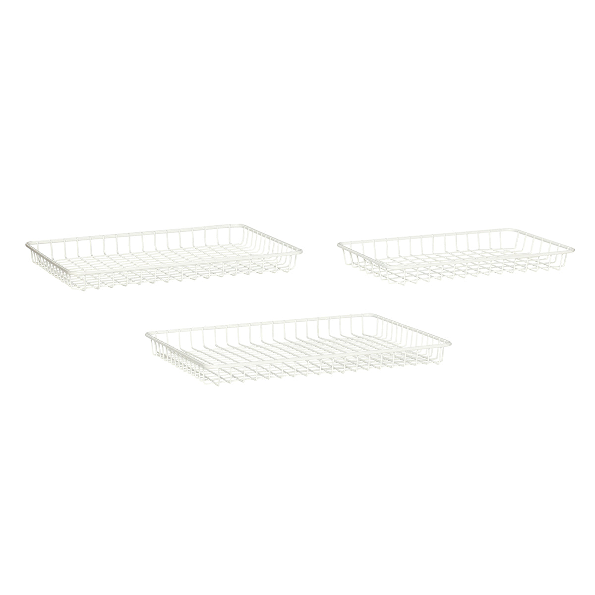 Hübsch bladen Carry - ijzer - 29x18xh3, 34x23xh3, 37x27xh3cm