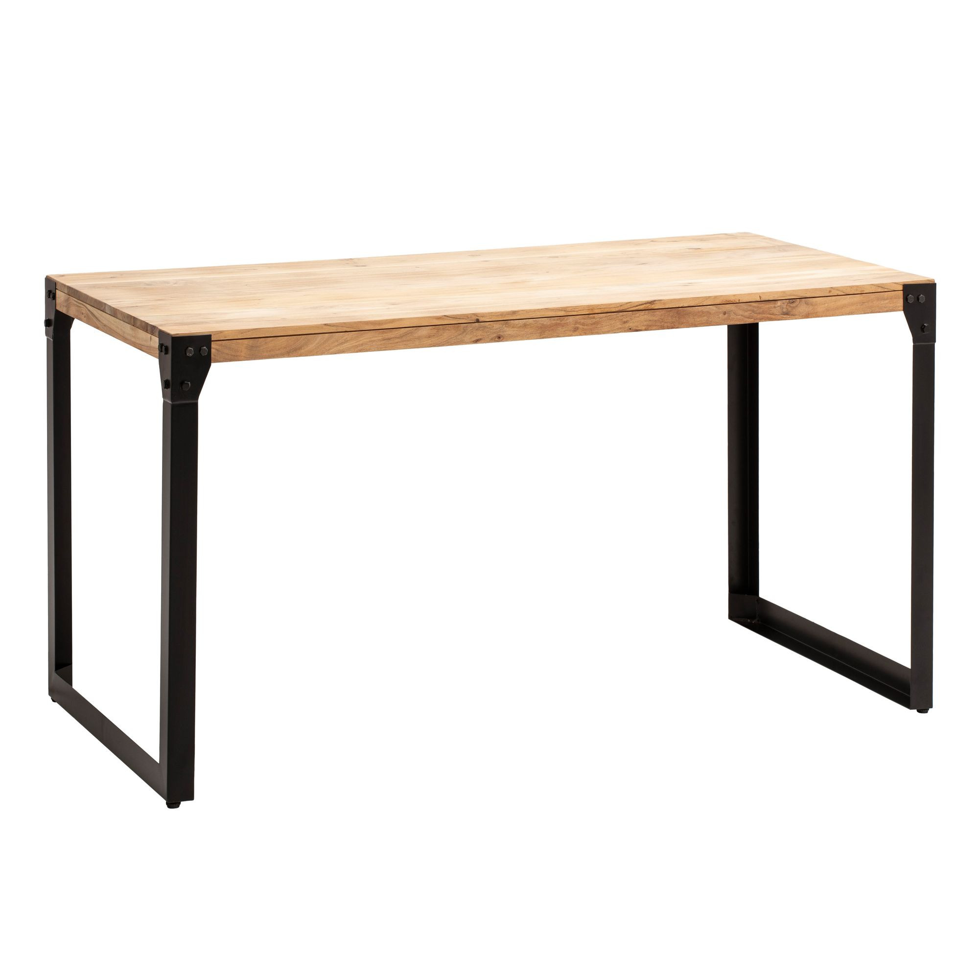 Stół Jadalniany 120 cm Drewno Akacjowe Metalowy Industrial Stół Kuchenny