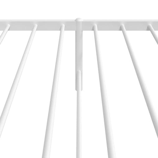 NNEVL Metal Bed Frame with Headboard White 107x203 cm