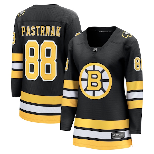David Pastrnak Boston Bruins  Women's Home Breakaway Player Jersey - Black/White