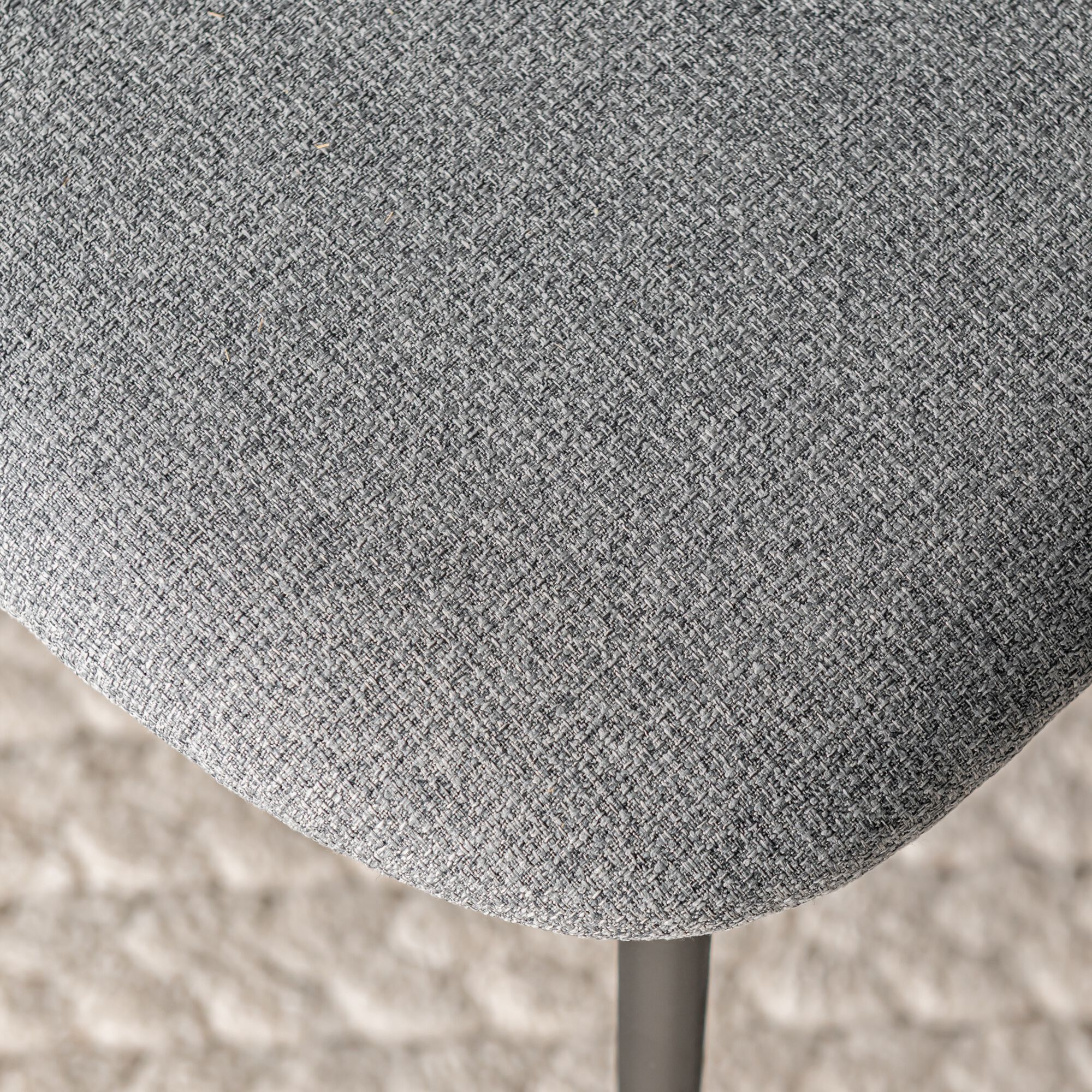 NOVES - Chaise de repas en tissu - gris