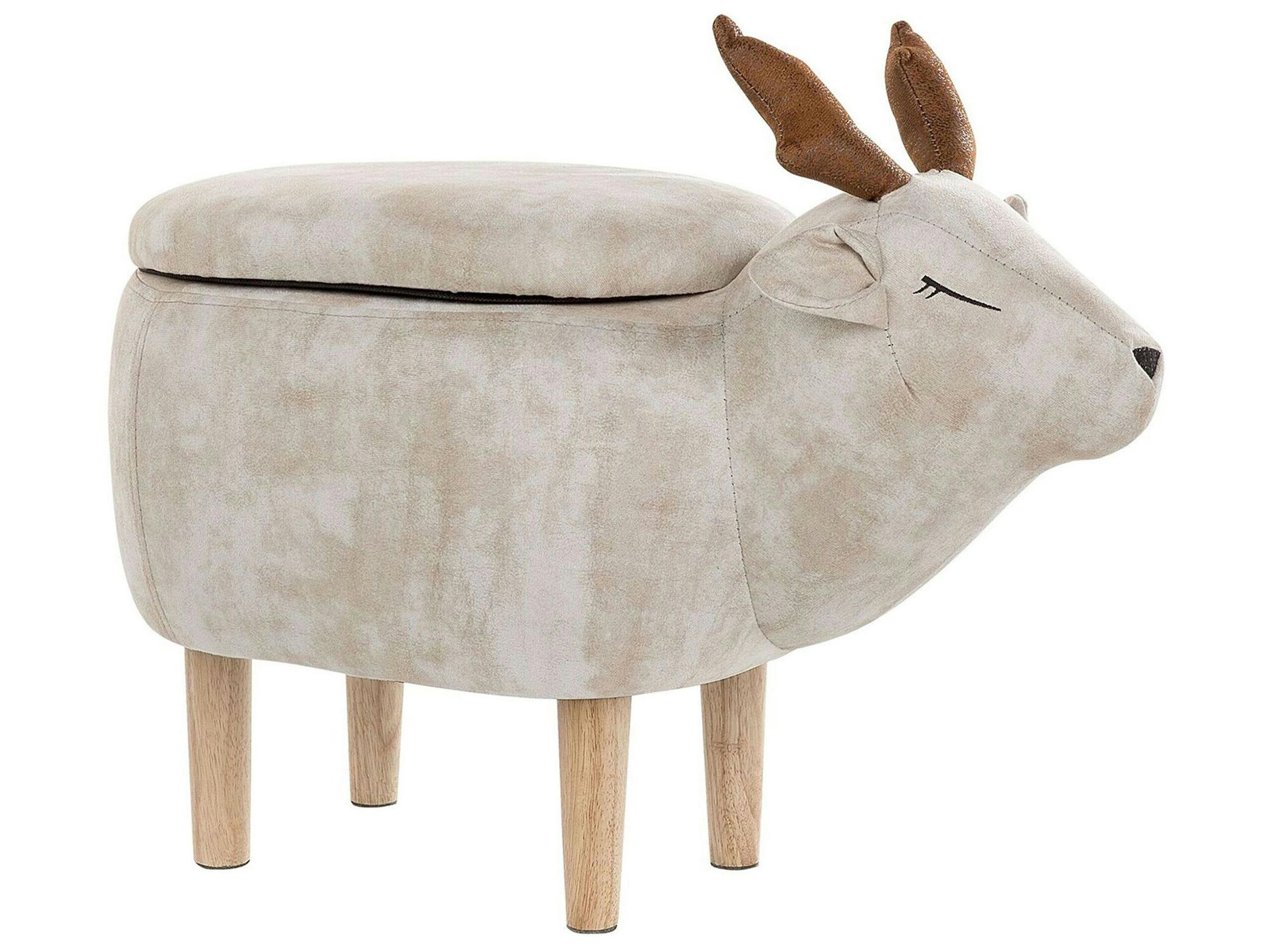 REINDEER - Tabouret enfant en tissu beige