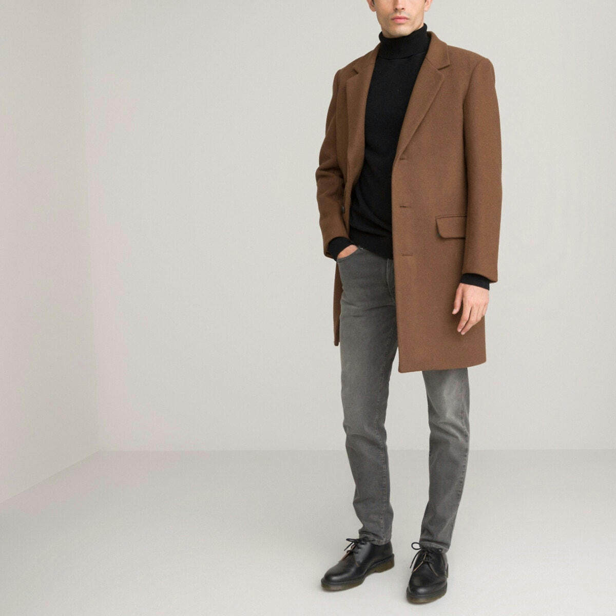 Manteau Signature en laine mélangée