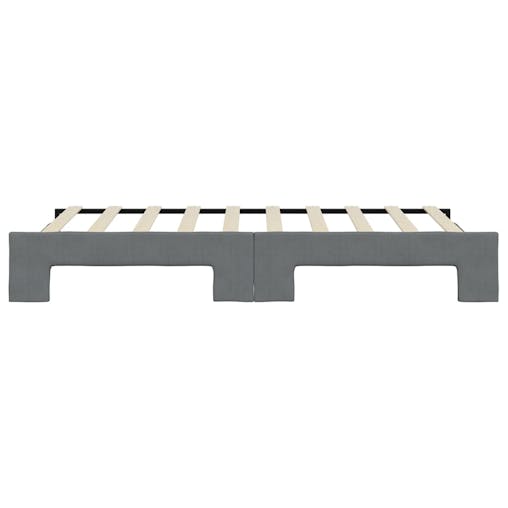 NNEVL Daybed with Trundle Dark Grey 90x190 cm Fabric