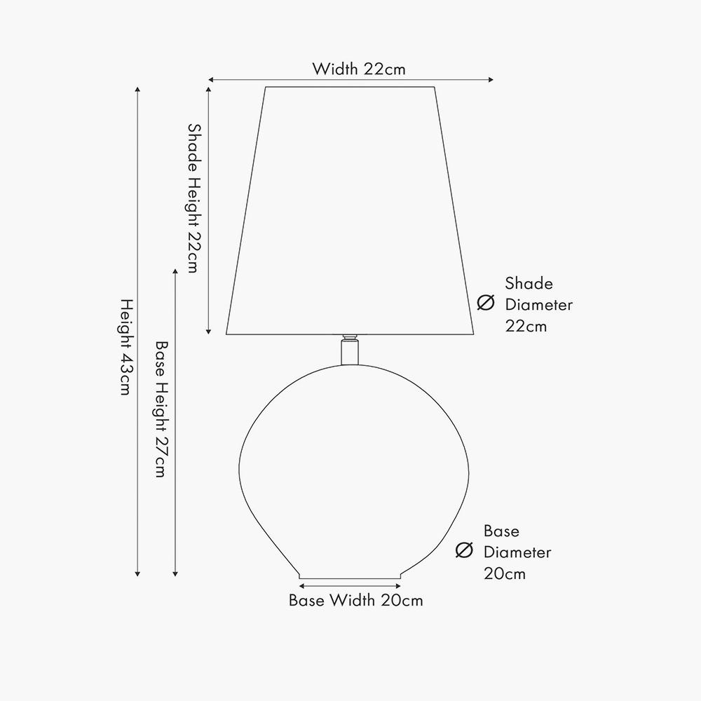 Ruma Set of 2 Hallie Clear Glass and Grey Shade Table Lamp
