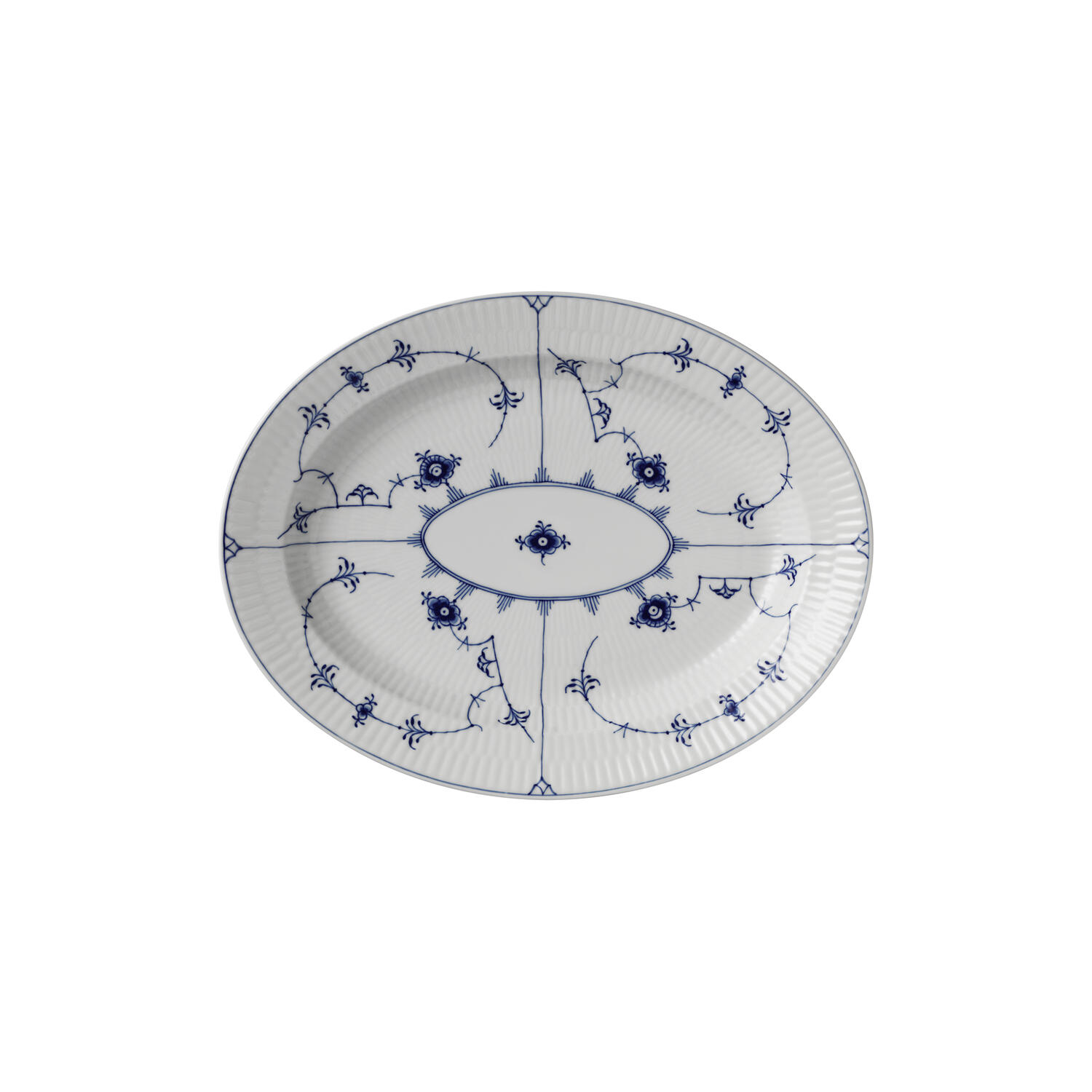 Musselmalet Riflet fad 30,5 cm