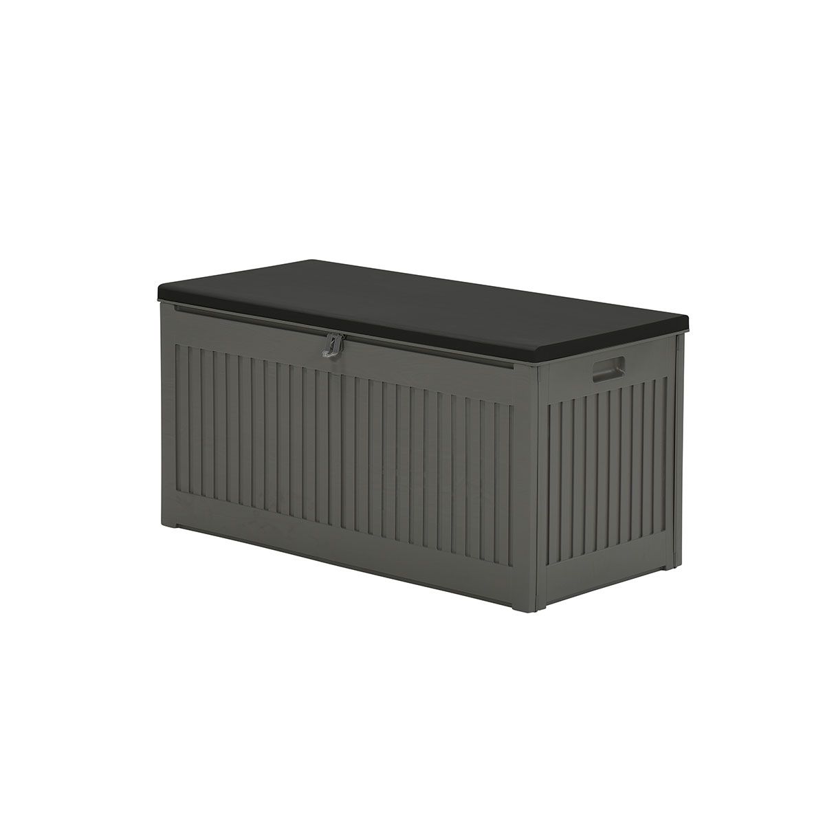 Primo kussenbox - kunststof - 270L - 109x51 cm - donkergrijs - zwart