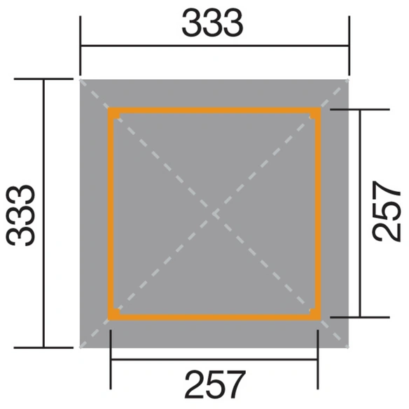 Pavillon »Paradies«, BxHxT: 333 x 286 x 333 cm