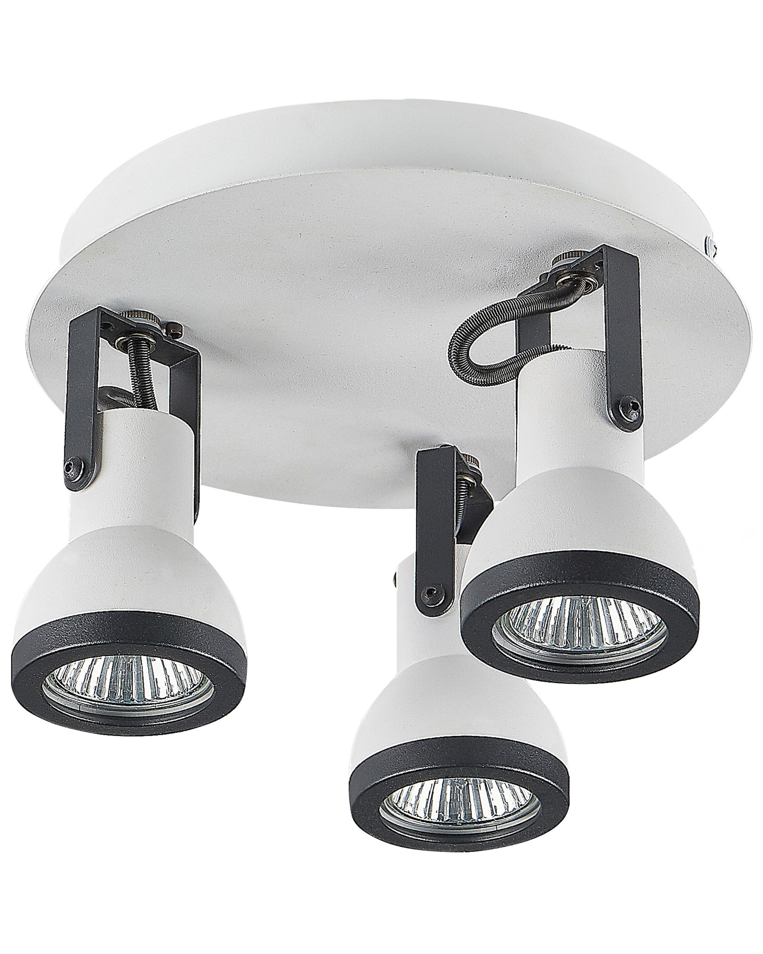 3-punktowa lampa sufitowa metalowa szyna biała