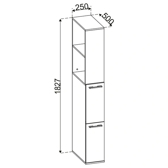 Mehrzweckschrank »Sadilo«, BxHxT: 25 x 183 x 50 cm