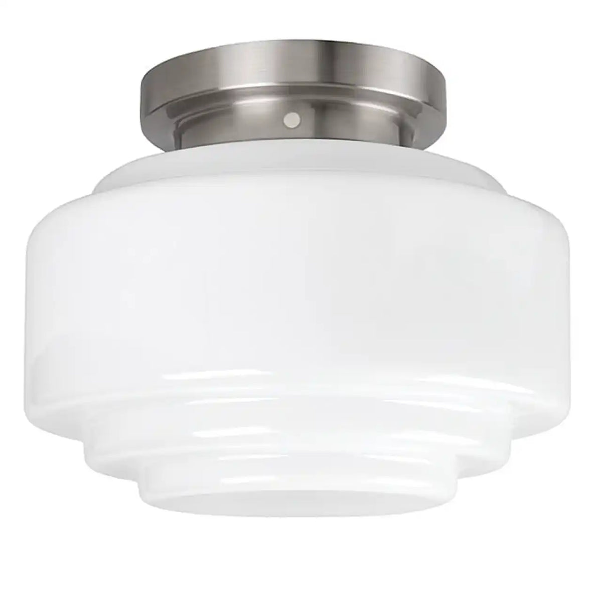 Highlight plafondlamp Deco - 1 lichts - 30 x 24  cm - mat chroom wit