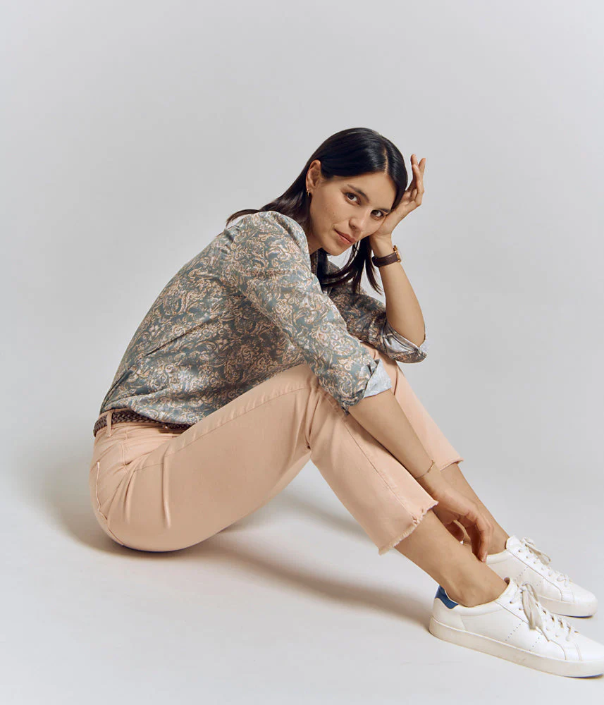 Pantalon 7/8ème en coton stretch PIEMON/83248/111