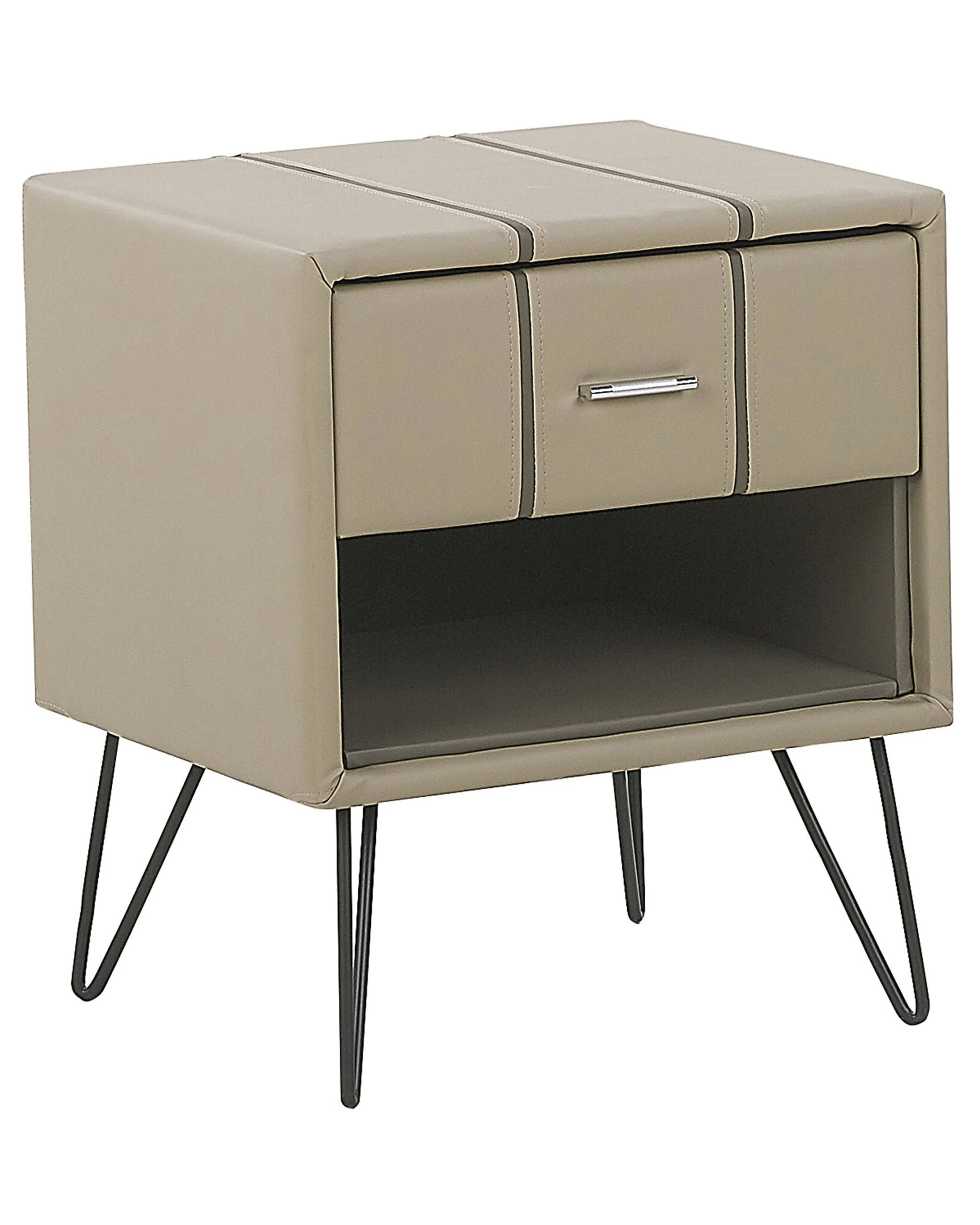 Upholstered Bench BETIN Faux Leather Sand Beige