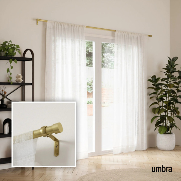 UMBRA pojedynczy karnisz CAPPA 305 - 457cm złoty
