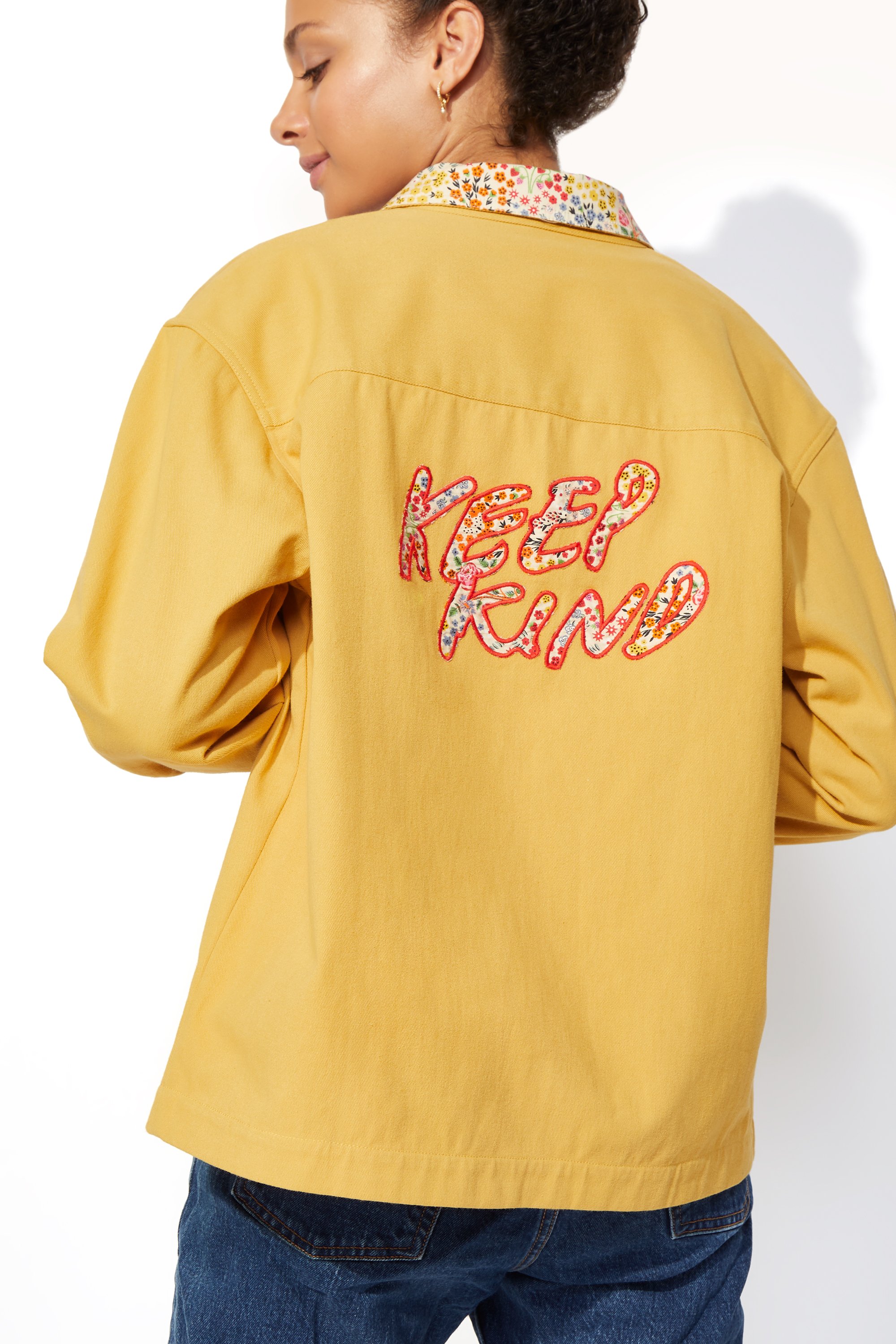 Curator Tools Keep Kind Embroidered Jacket