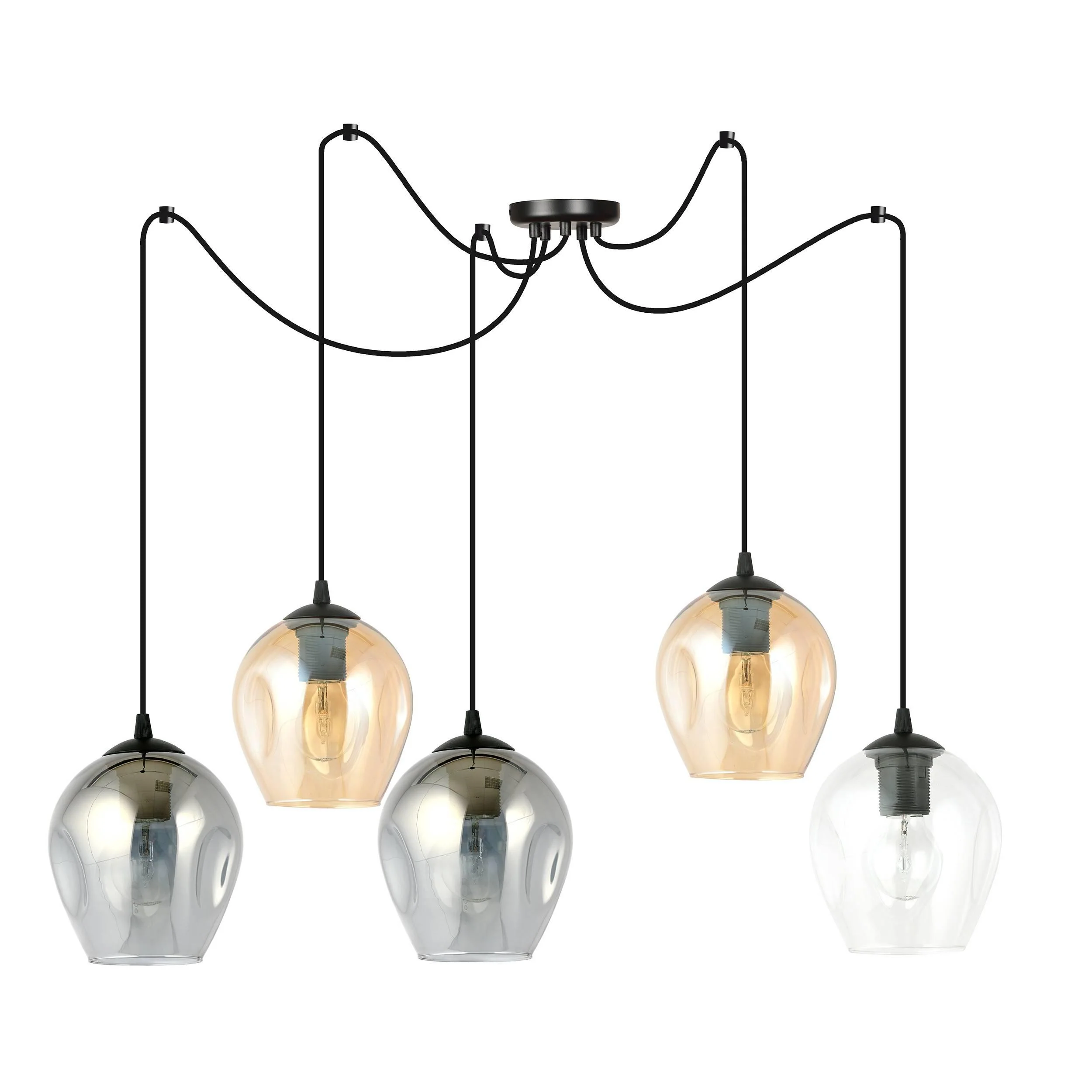 5-lichts hanglamp Stage