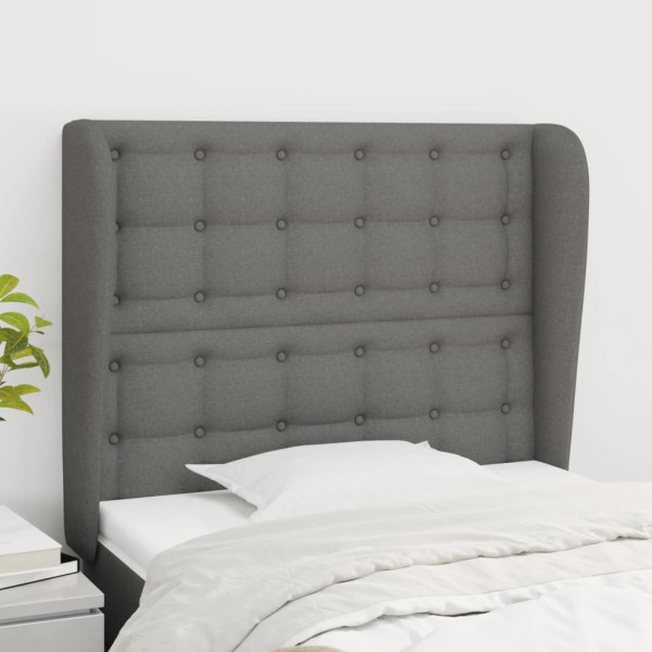 Wezgłowie Szary 83 x 23 x 118/128 cm Tkanina vidaXL