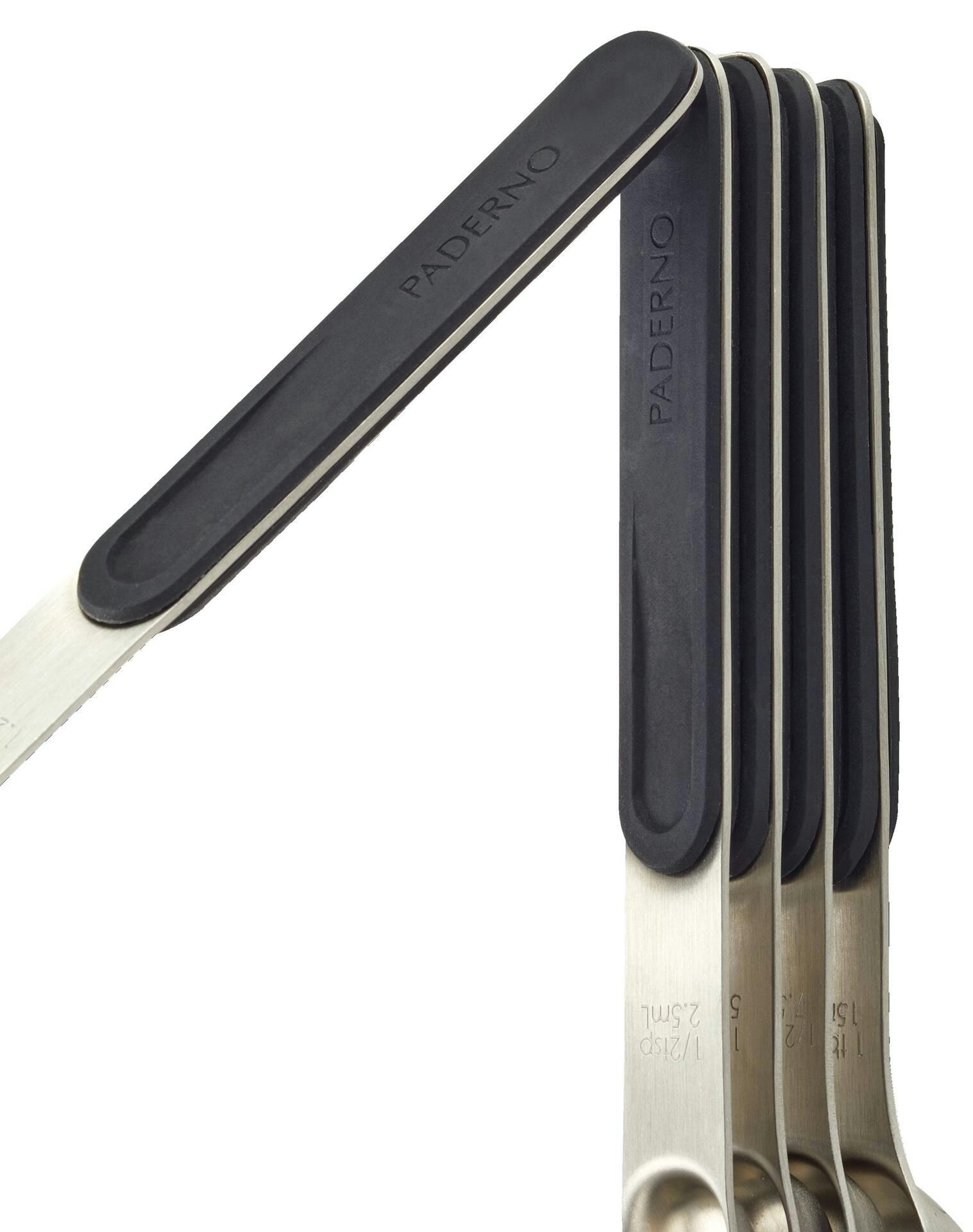 PADERNO Stainless Steel Measuring Spoons Set with Magnetic Handle, 5-pc