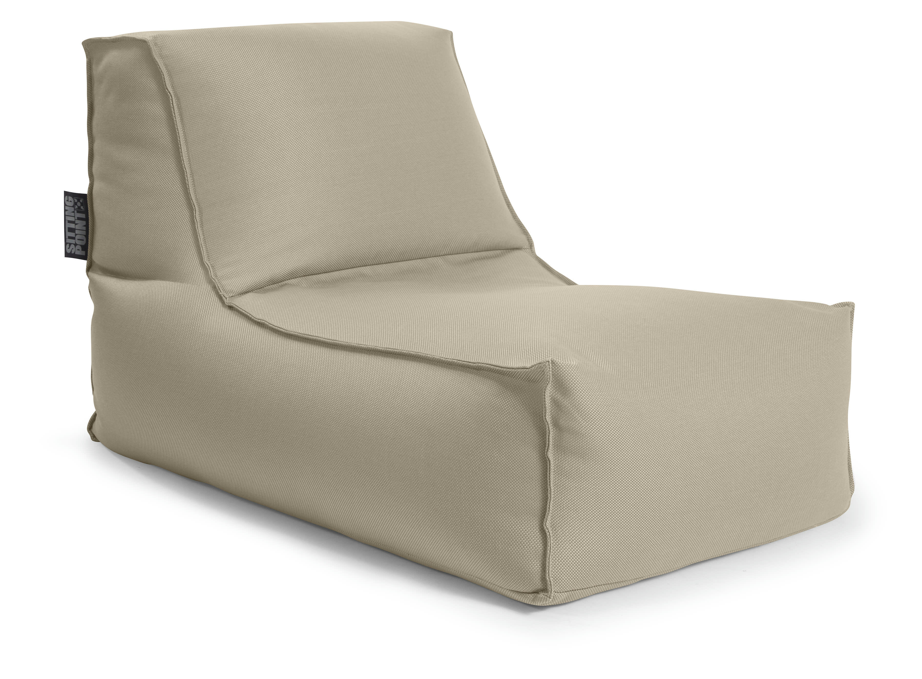KORFU - Pouf exterieur  avec dossier taupe 65x100x65