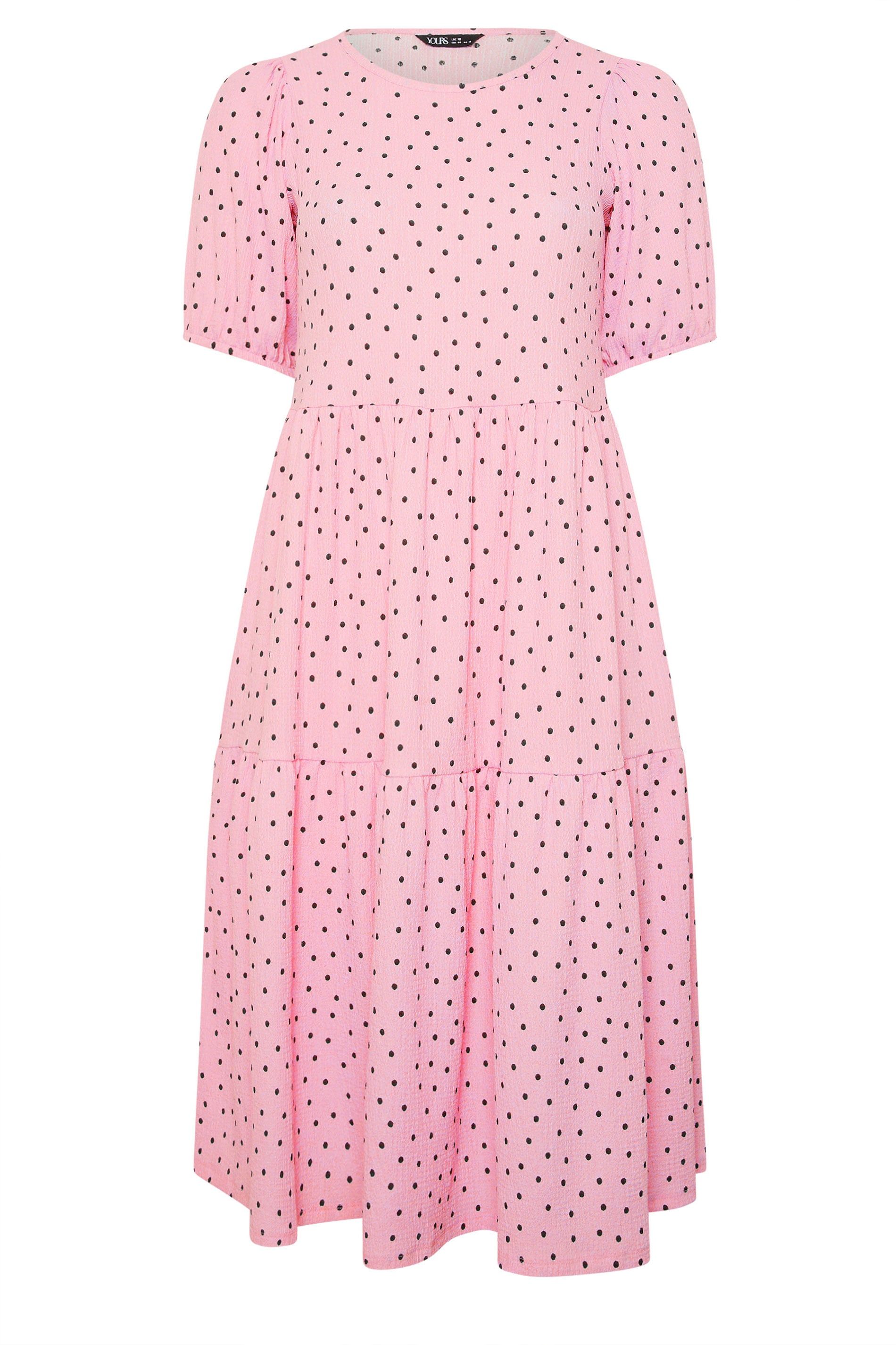 Yours Polka Dot Tiered Dress