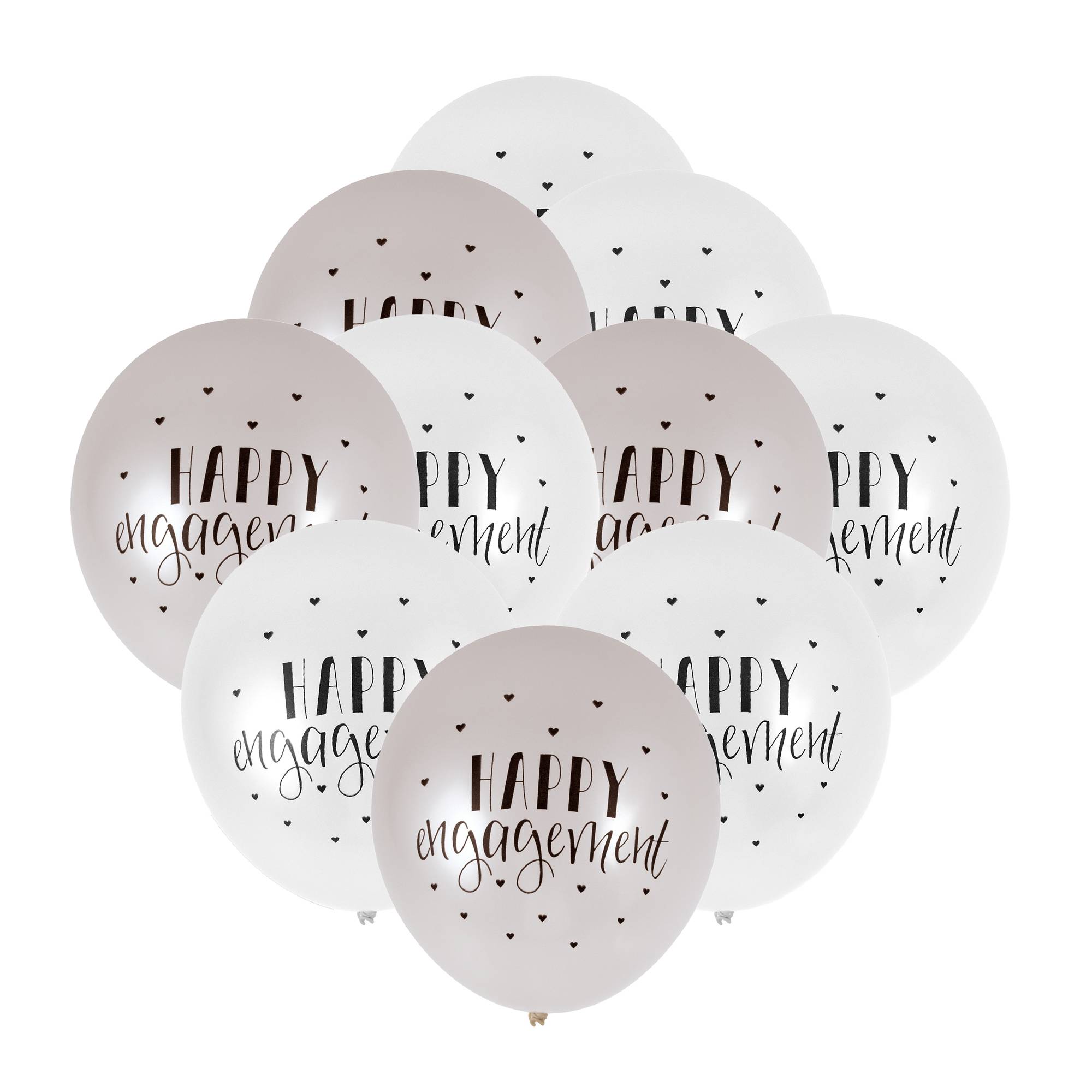 Happy Engagement Latex Balloons 10 Pack