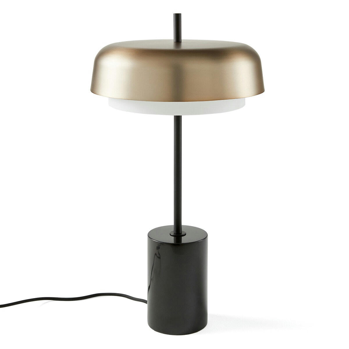 Lampe droite métal et marbre, Clepsos