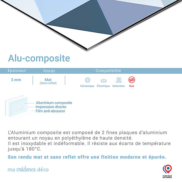 Crédence cuisine fond de hotte Achille Laugé, fleurs et poires - Alu composite - L 90 cm x H 50 cm - MaCrédenceDéco