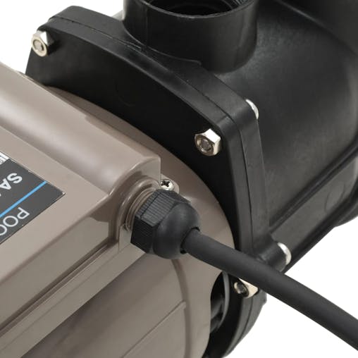 NNEVL Pool Pump with Timer Black 0.25 HP 8000 L/h