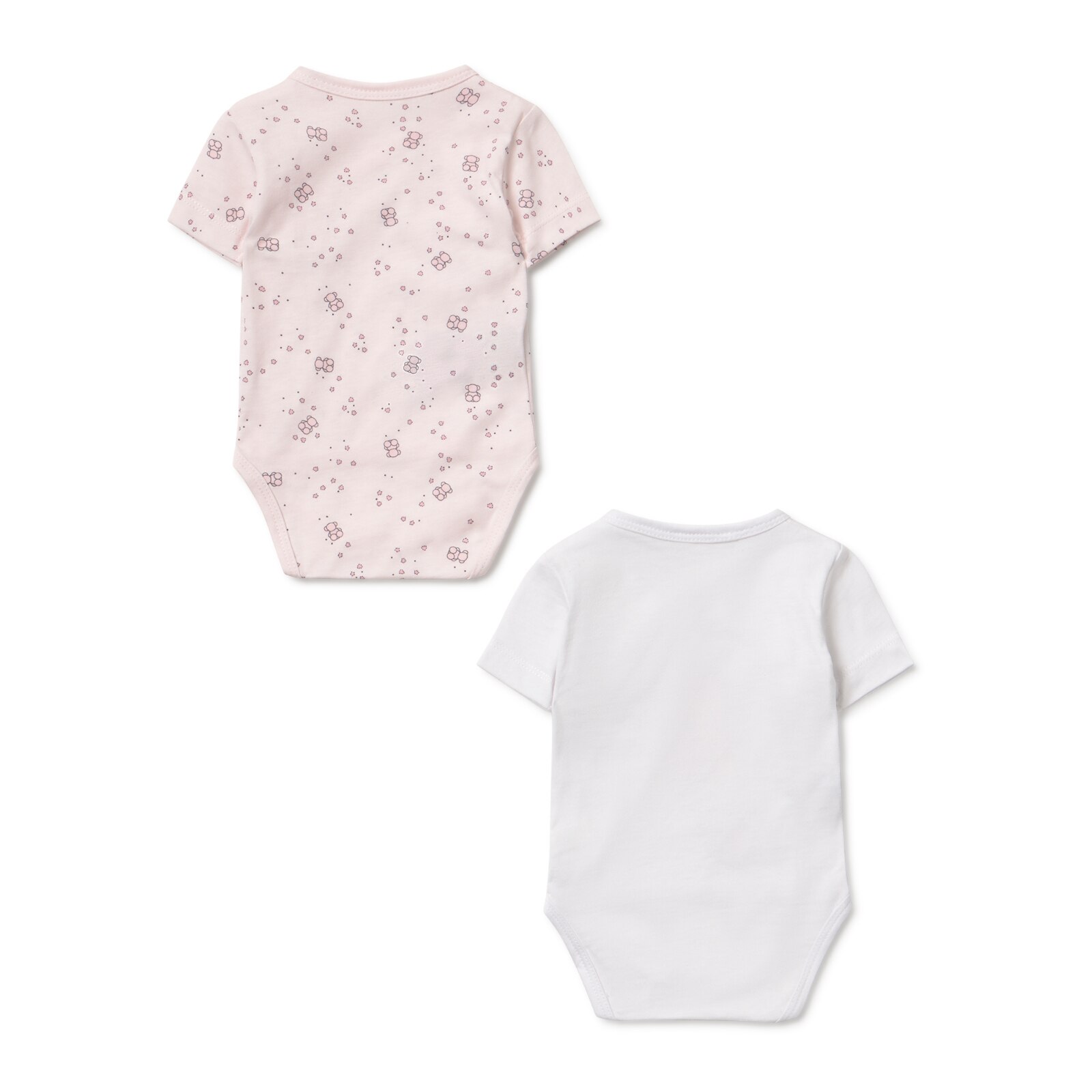 Pack de bodies de bebé cruzados Tender rosa