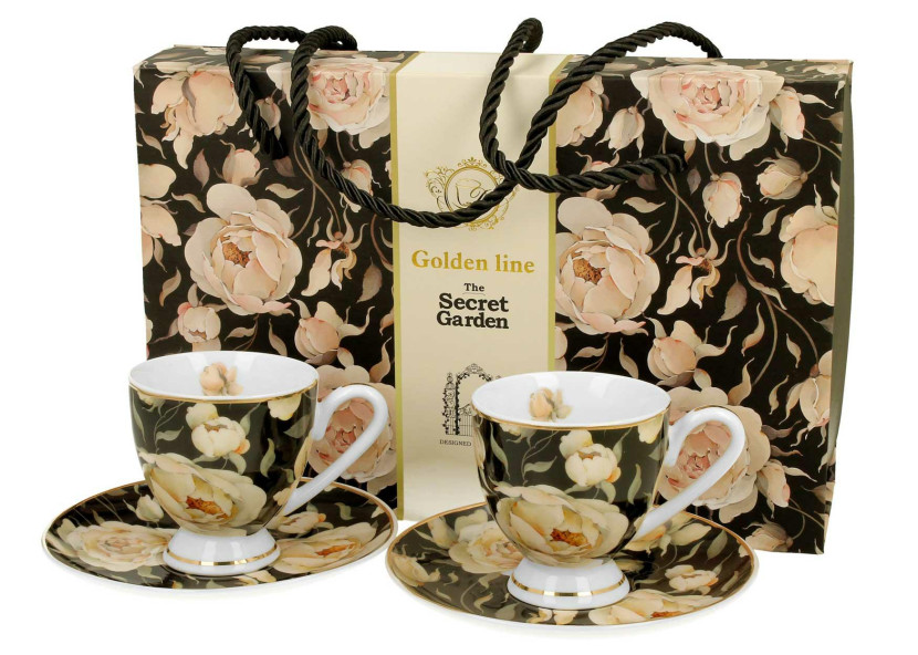 Zestaw filiżanek espresso English Roses 90 ml do Kawy Herbaty