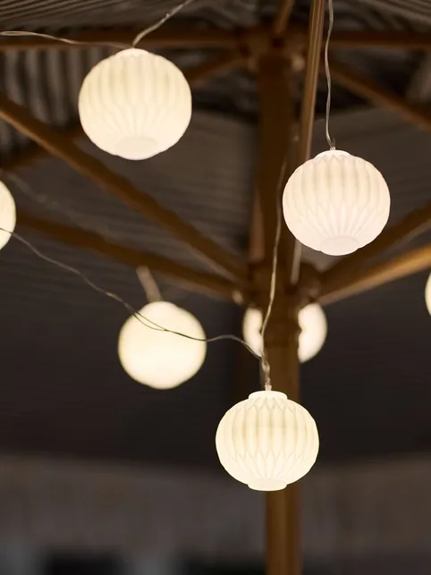 Udendørs lyskæde ISFUGL L315 cm med 10 LED hvid