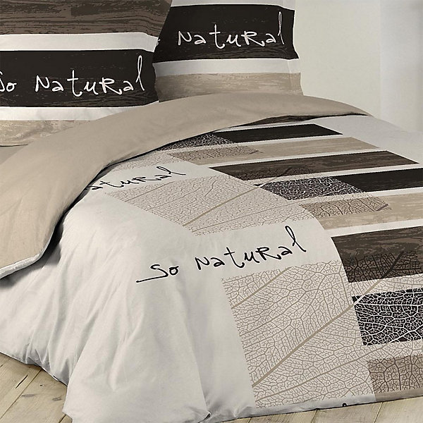 Housse de couette 220x240   2 taies So Natural coton