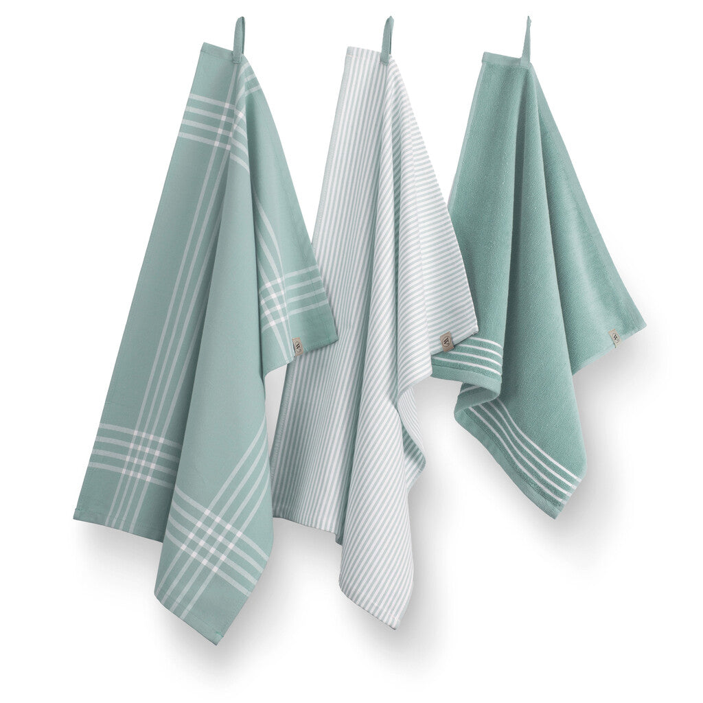 Walra - Keukenset Superior Kitchen Set - 2x 50x70   1x 50x50 cm - Jade / Wit