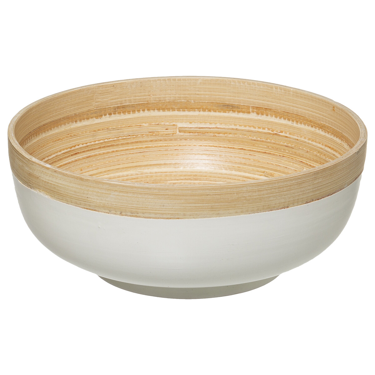 Saladeira MODERN branca em bambu 20cm