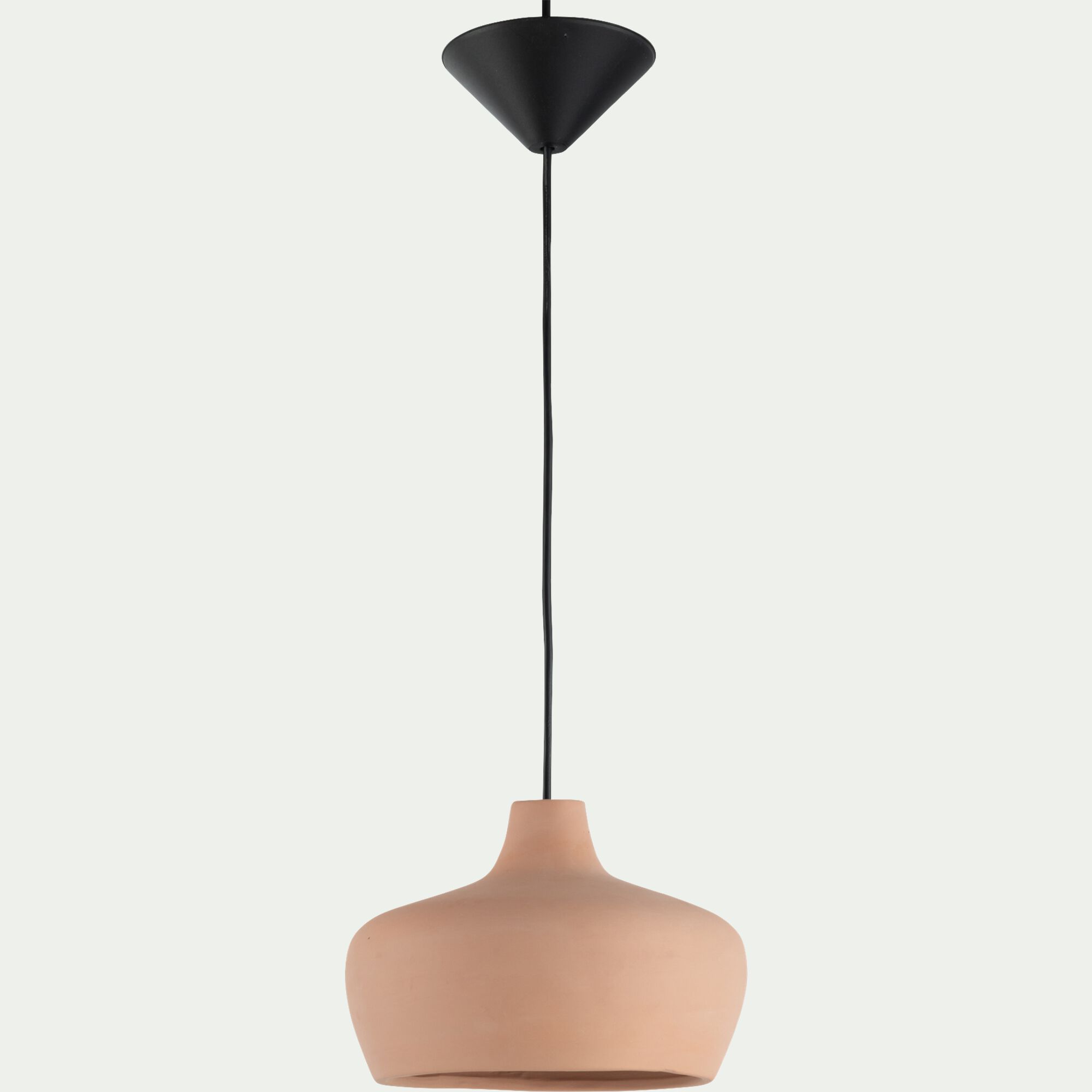 NEFTA - Suspension ronde en terre cuite D18,6cm - rose argile
