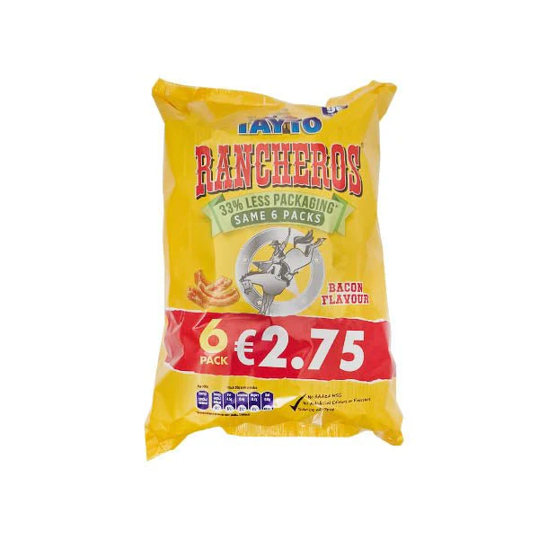 Tayto Rancheros Bacon Flavour 6 Pack