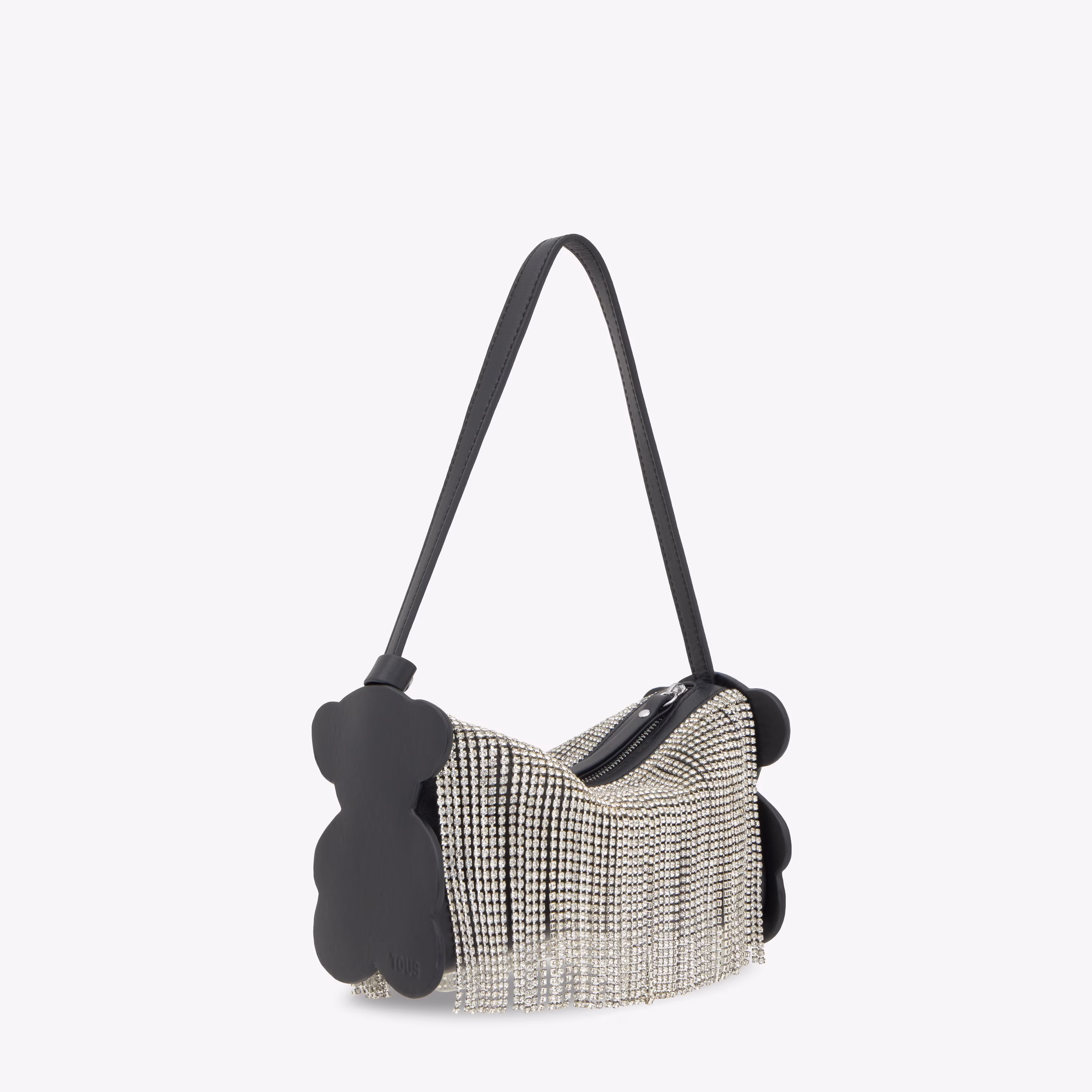 Bolso de hombro negro y blanco TOUS Salsi
