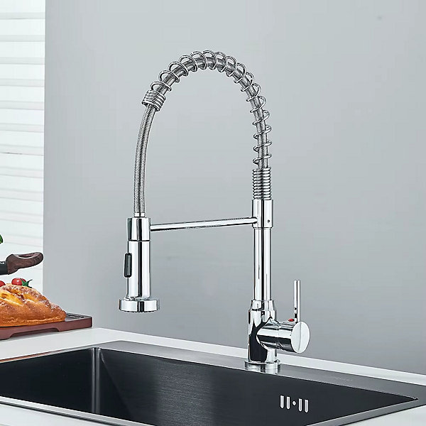Mitigeur Cuisine Douchette extensible Stak Inox, Monocommande