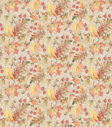 Susan Winget Fall Acorns Cotton Fabric