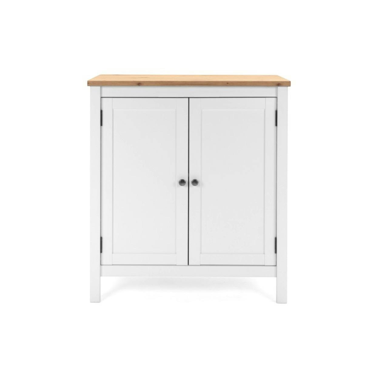 Petit buffet blanc 2 portes à encadrement VENZA