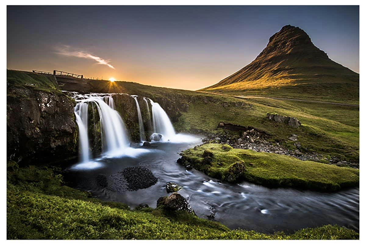 - Affiche paysage cascade o - kirkjufell islande sans cadre 90x60cm
