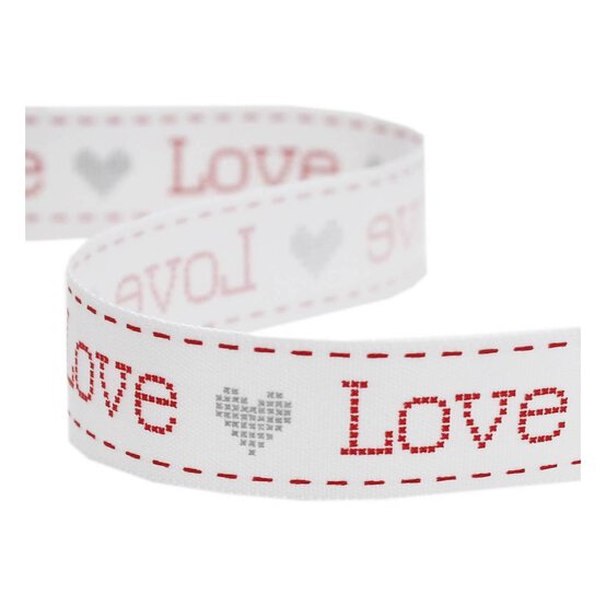 Red Love Satin Ribbon 16mm x 4m