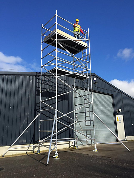 BPS 3T échafaudage industriel 0,85m x 2,5m Certifié BS EN1004 950 kg Load Hauteur de travail 11,2m Hauteur de la plateforme 9,2m