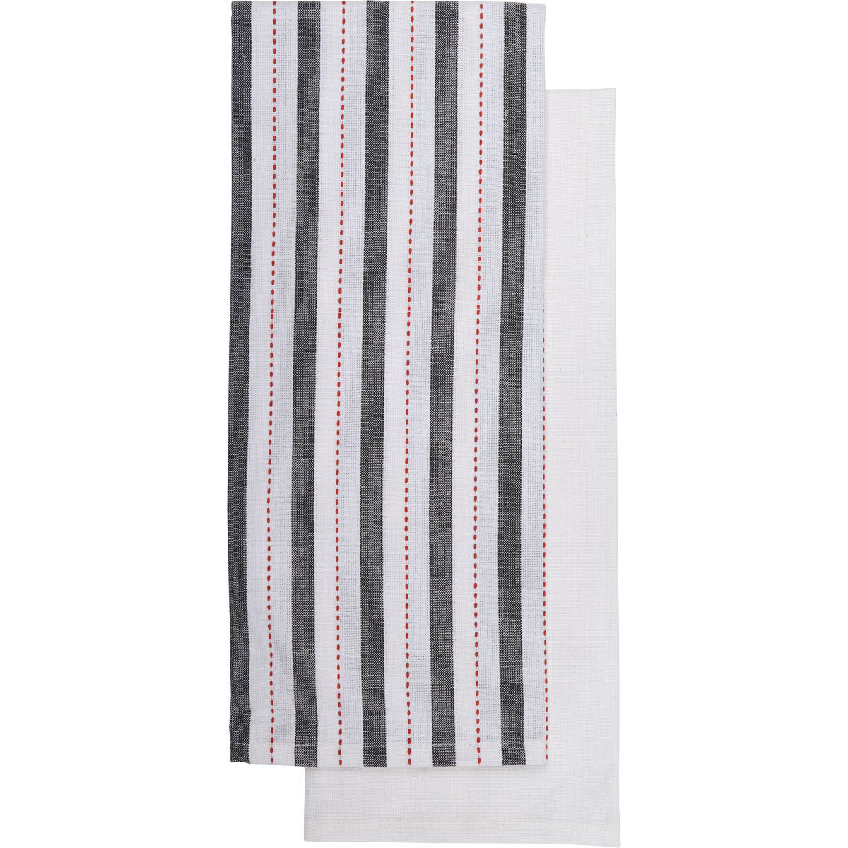 Conjunto de 2 panos de cozinha CHARLIZE preto 50x70cm